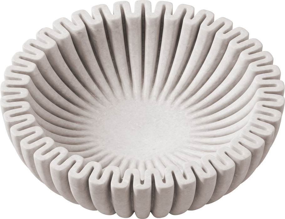 Decorative Valenza bowl by Meridian Furniture, featuring a stylish design suitable for tabletop or display purposes.