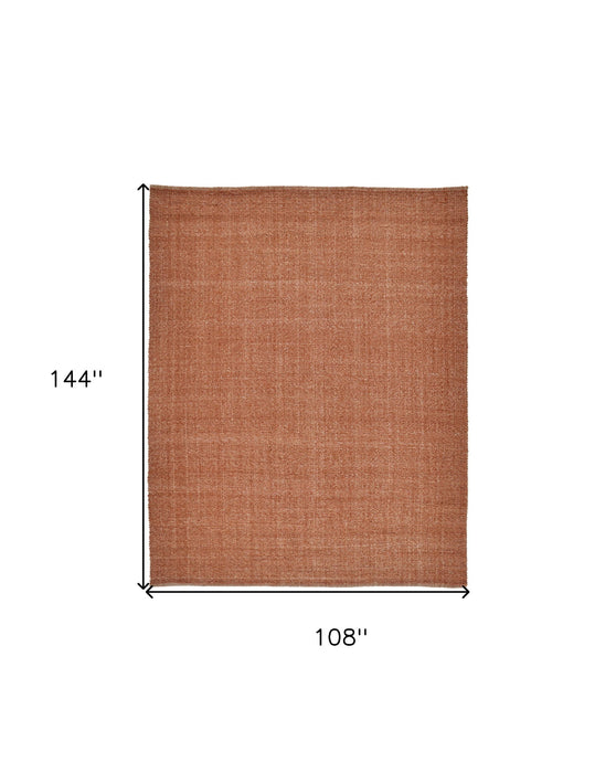 9' x 12' Hand Woven Area Rug - Orange