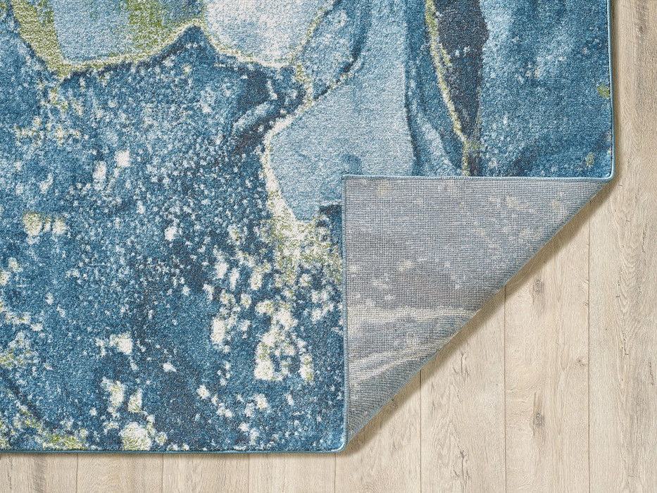10' x 13' Abstract Stone Modern Area Rug - Blue Sage