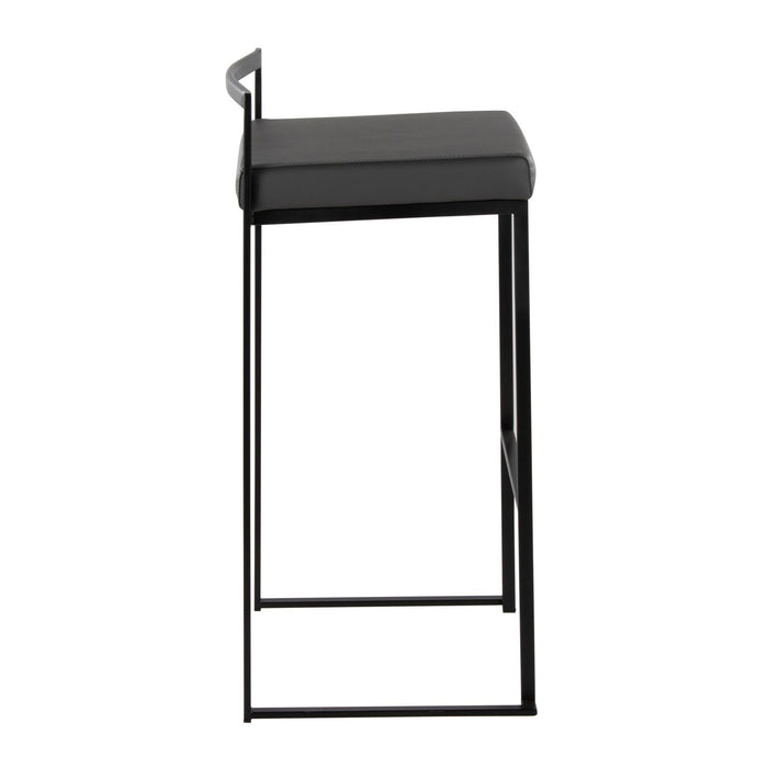 Fuji - Stackable Barstool - Black Metal