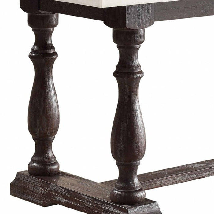 72" Marble And Solid Wood Trestle Base Dining Table - White