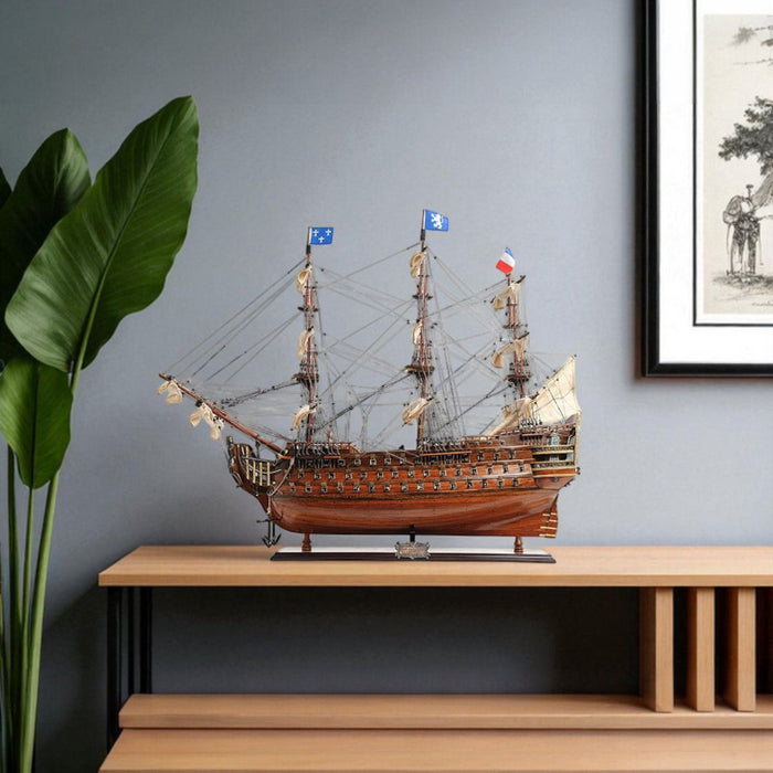 Hand Painted Boat (401848) - Brown