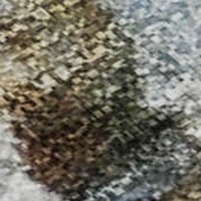 10' X 14' Abstract Washable Area Rug With UV Protection (715543) - Rust / Gray