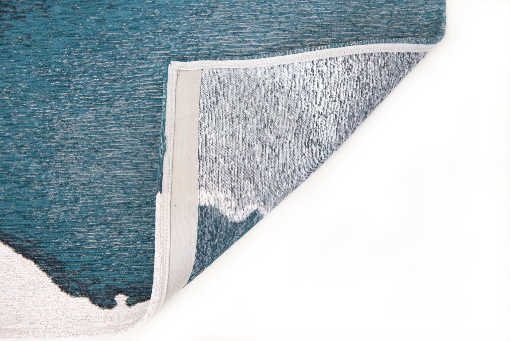 9' x 13' Abstract Non Skid Area Rug - Gray And Blue