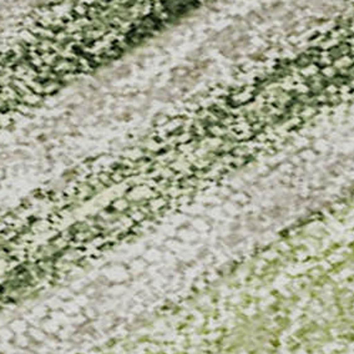 10' X 14' Striped Washable Area Rug With UV Protection - Artichoke Green And Taupe