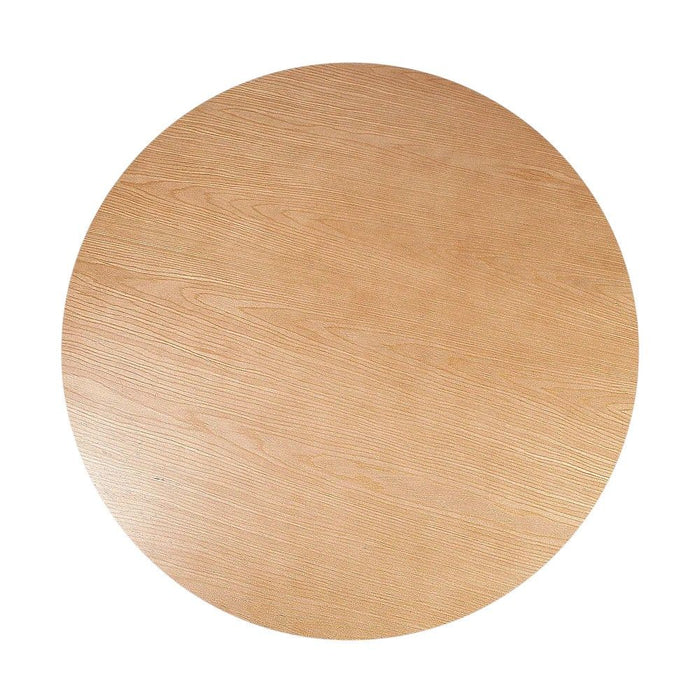 47" Wood Pedestal Base Round Top Dining Room Table - Natural