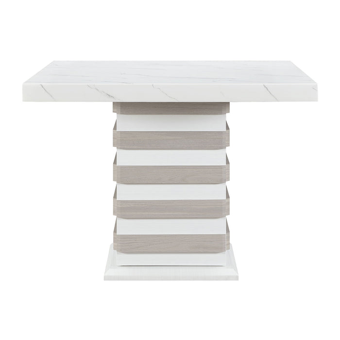 D2507 - Bar Table With Hidden Storage In The Base - White