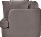 Meridian Furniture velvet upholstered 2-piece loveseat from Hammond stationary sectional with plush cushions and modern design.