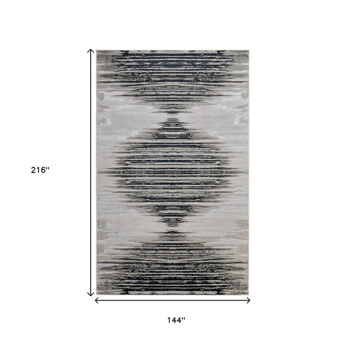 12' X 18' Geometric Area Rug - Black