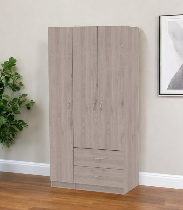 Two Drawer Combo Dresser - Light Gray