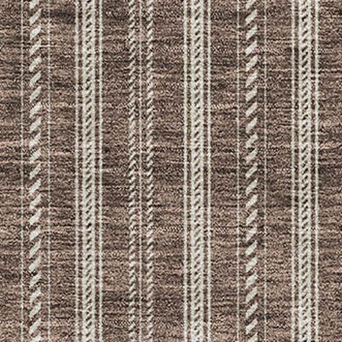 10' X 14' Striped Washable Area Rug With UV Protection (673843) - Brown / Ivory