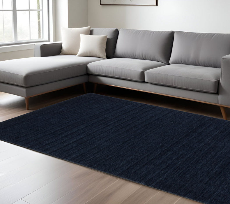 10' X 13' Wool Hand Tufted Area Rug - Navy Blue