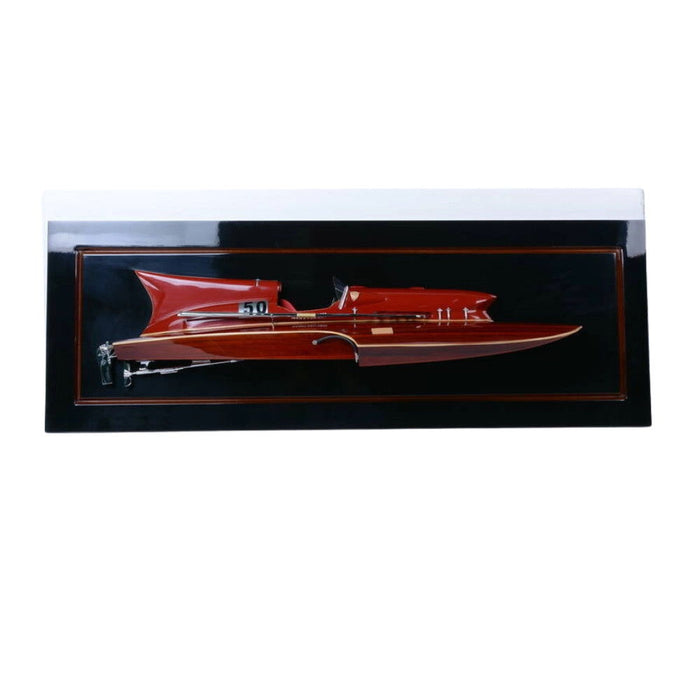 Hand Painted Model Boat (624601) - Red