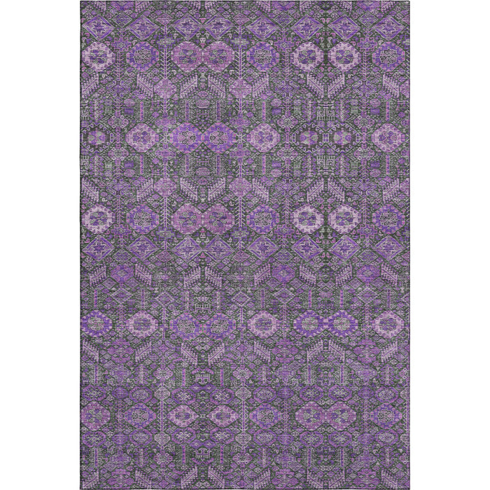 10' X 14' Tribal Washable Area Rug With UV Protection (649894) - Purple / Ivory