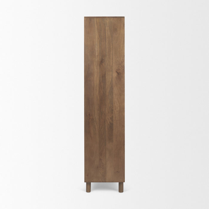 Curio Cabinet With Two Doors - Brown