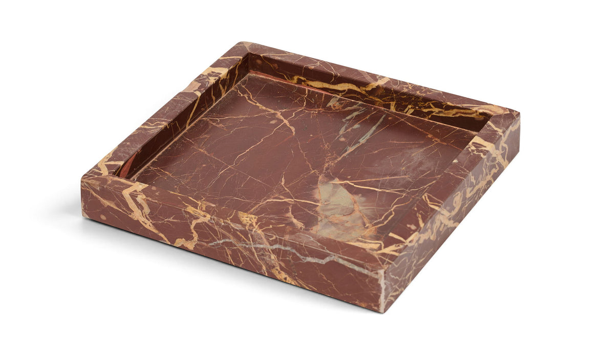 Michael genuine marble tray by Meridian Furniture, showcasing a sleek, rectangular marble tray perfect for elegant decor or serving.