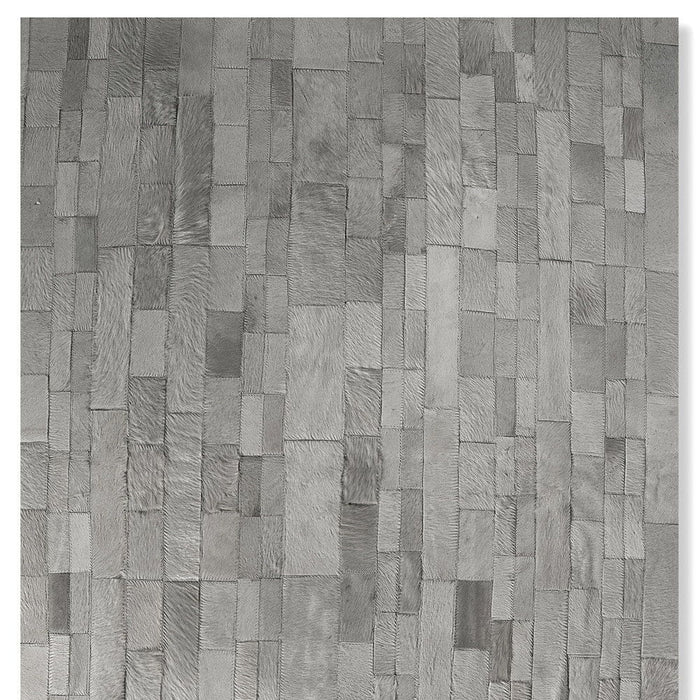 5' X 8' Cowhide Patchwork Area Rug (544493) - Gray