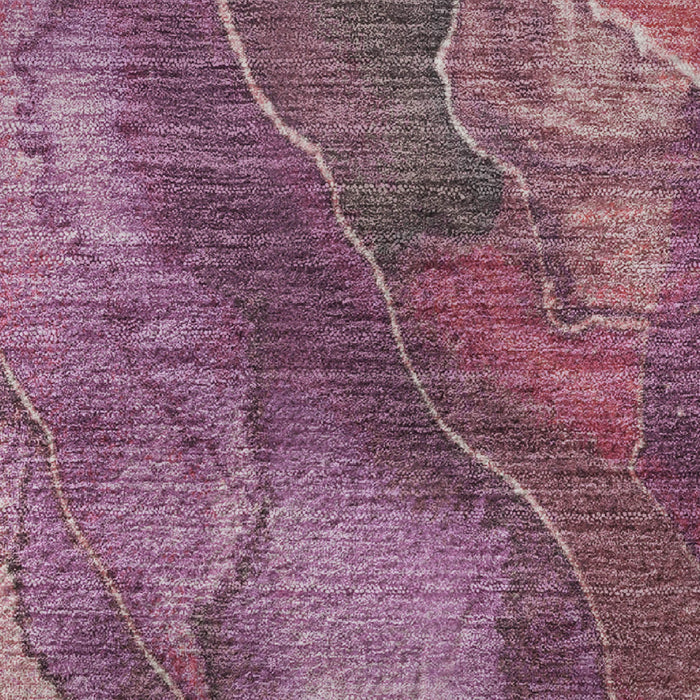 10' X 14' Floral Washable Area Rug With UV Protection (706187) - Blush / Purple / Gray