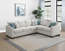 Ashford chenille upholstered sleeper sectional sofa in greige by CoasterEveryday