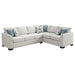 Ashford chenille upholstered sleeper sectional sofa in greige by CoasterEveryday