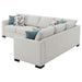 Ashford Chenille upholstered sleeper sectional sofa in greige by CoasterEveryday