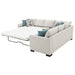 CoasterEveryday Ashford chenille upholstered sleeper sectional sofa in greige 马会