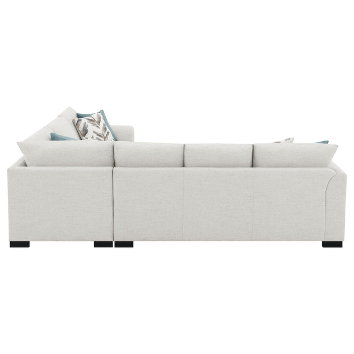 CoasterEveryday Ashford greige chenille upholstered sleeper sectional sofa sleeper bed