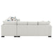 CoasterEveryday Ashford greige chenille upholstered sleeper sectional sofa sleeper bed