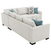 Ashford chenille upholstered sleeper sectional sofa in greige by CoasterEveryday