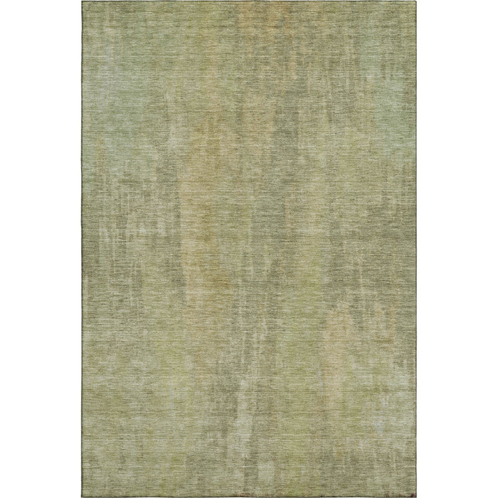 10' X 14' Abstract Washable Area Rug With UV Protection (695972) - Artichoke Green / Copper