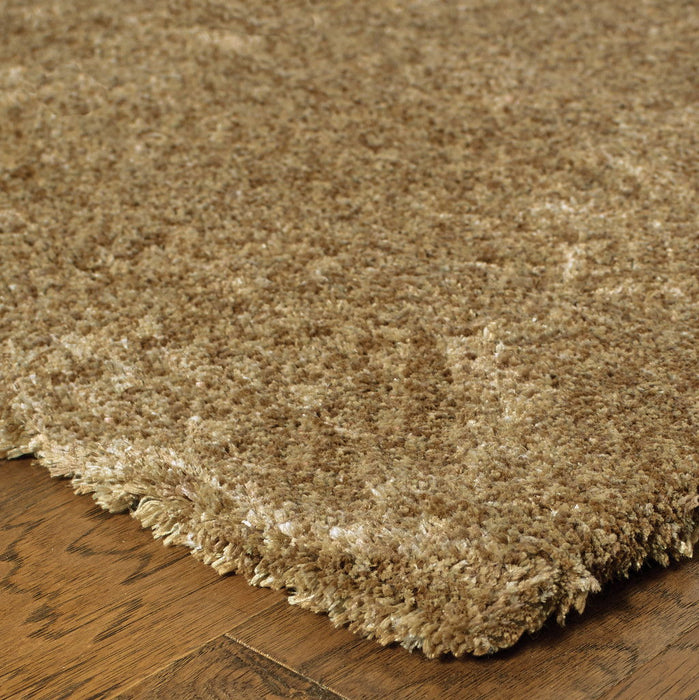 6' x 9' Shag Tufted Handmade Stain Resistant Area Rug - Rich Gold