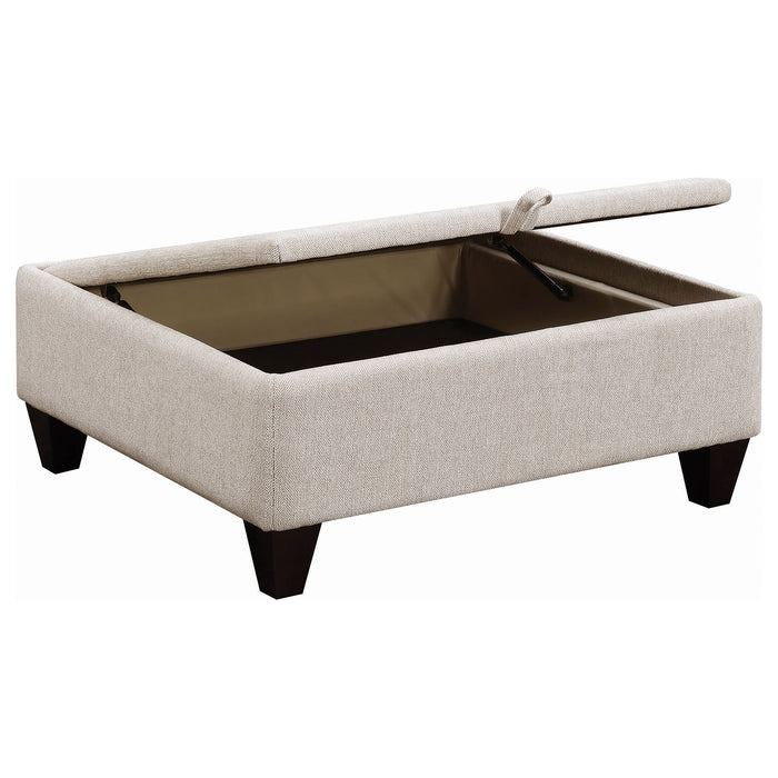 CoasterEssence Mcloughlin upholstered sectional sofa in platinum with sloped arms