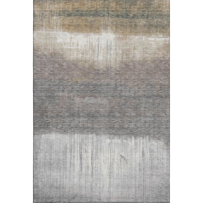 10' X 14' Abstract Washable Area Rug With UV Protection (718454) - Taupe / Ivory