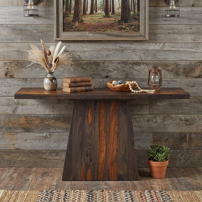 Pedestal Console Table - Mahogany