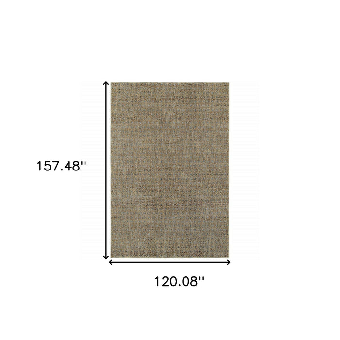 10' x 13' Geometric Power Loom Area Rug - Blue And Silver