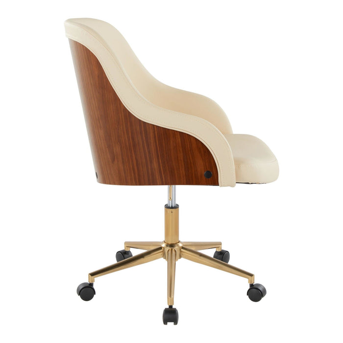Bacci - Office Chair - Gold Metal Base