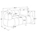 Whitney 2-piece contemporary channel-tufted woven fabric sofa set in pebble by CoasterEveryday