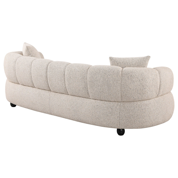 Whitney Contemporary Channel Tufted Woven Fabric Upholstered Sofa