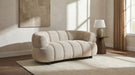 CoasterEveryday Whitney contemporary channel-tufted woven fabric upholstered loveseat in a modern design