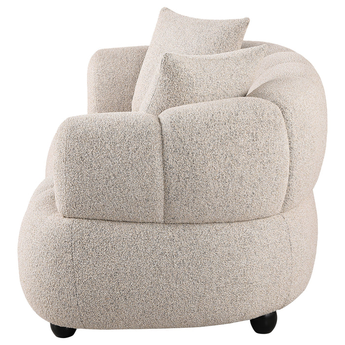 CoasterEveryday Whitney contemporary channel-tufted woven fabric upholstered loveseat