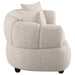 CoasterEveryday Whitney contemporary channel tufted woven fabric upholstered loveseat in neutral upholstery
