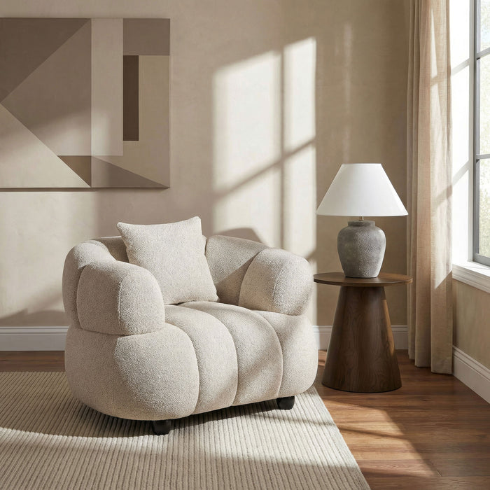 Whitney contemporary channel-tufted woven fabric upholstered accent chair by CoasterEveryday
