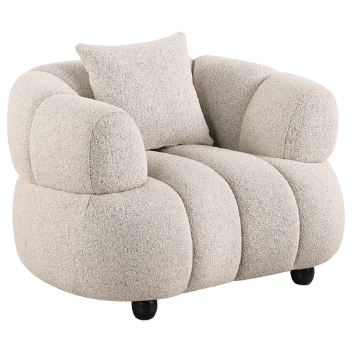 CoasterEveryday Whitney contemporary accent chair with channel tufting and woven fabric upholstery