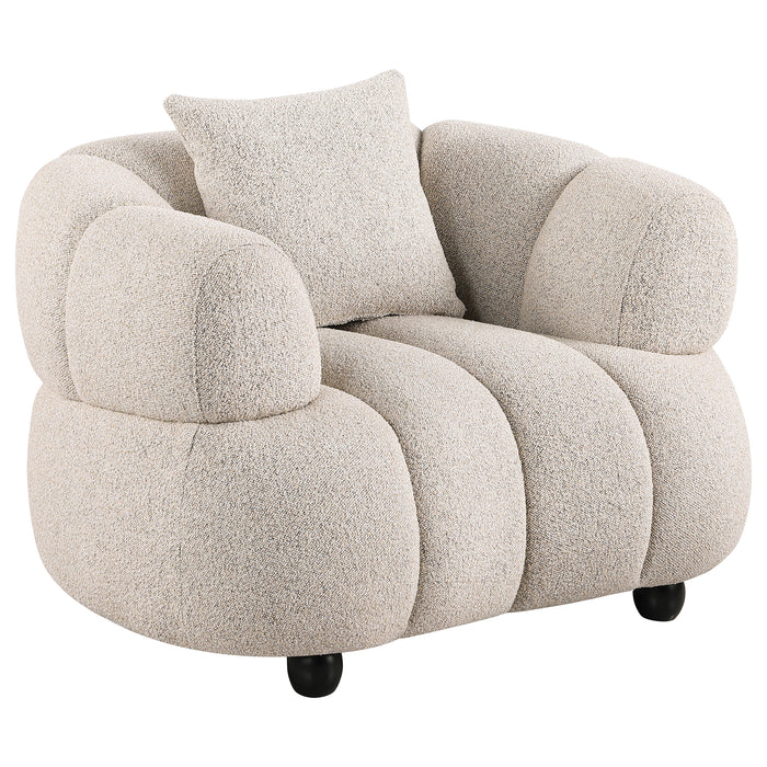 CoasterEveryday Whitney contemporary accent chair with channel tufting and woven fabric upholstery