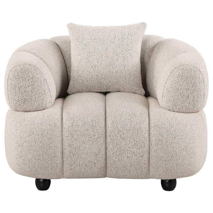 Whitney contemporary channel-tufted woven fabric accent chair by CoasterEveryday