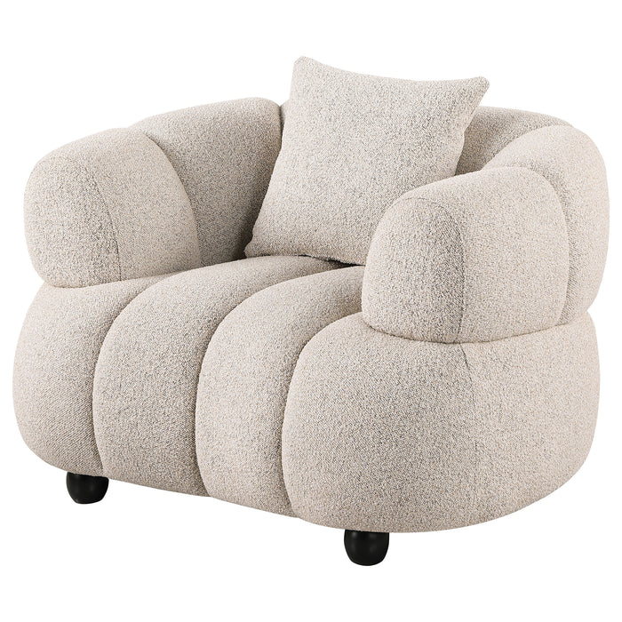 CoasterEveryday Whitney contemporary accent chair with channel-tufted woven fabric upholstery