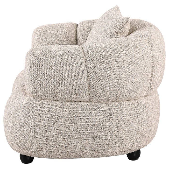 CoasterEveryday Whitney contemporary channel tufted woven fabric upholstered accent chair