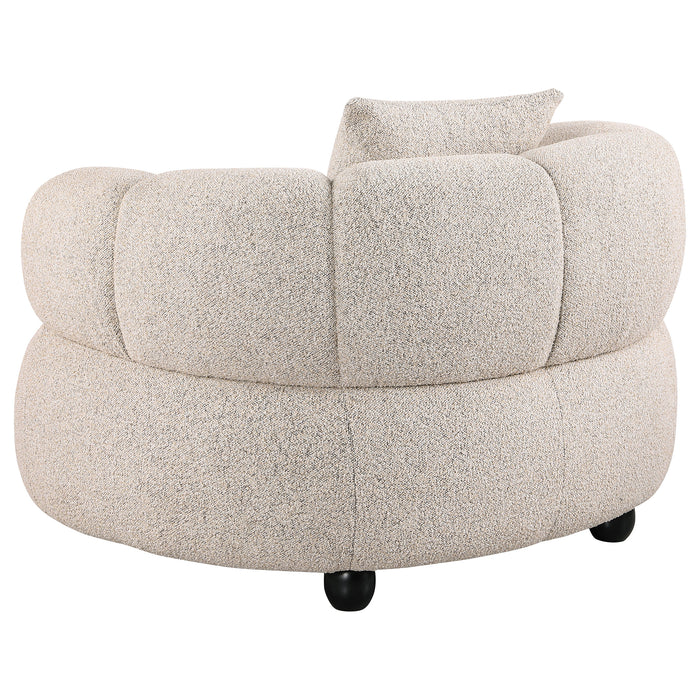 Whitney Contemporary Channel Tufted Woven Fabric Upholstered Accent Chair