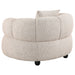 CoasterEveryday Whitney contemporary channel tufted woven fabric upholstered accent chair