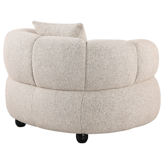 Whitney contemporary channel-tufted woven fabric upholstered accent chair by CoasterEveryday